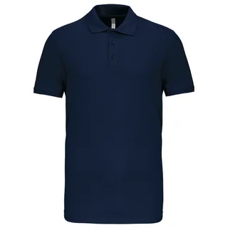 Kariban Piquépolo korte mouwen heren in Navy, voorkant