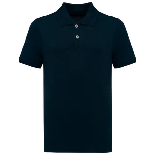 Kariban Kids Bio180 pique polo shirt in Navy, voorkant