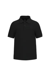 Kariban Kinderpolo met korte mouwen in Black, voorkant