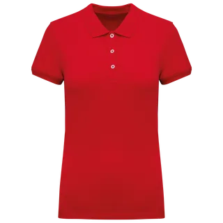 Kariban Piqué damespolo in Red, voorkant