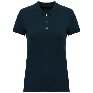 Kariban Piqué damespolo in Navy, voorkant