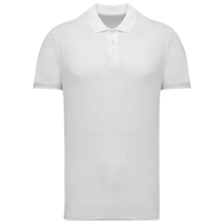 Kariban Men's Pique Polo Shirt in White, voorkant