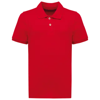 Kariban Piqué kinderpolo in Red, voorkant