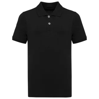 Kariban Piqué kinderpolo in Black, voorkant