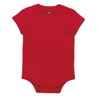 Kariban Babies' SHORT-SLEEVED bodysuit in Red, voorkant