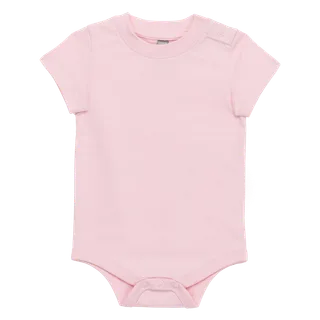 Kariban Babies' SHORT-SLEEVED bodysuit in Pale Pink, voorkant