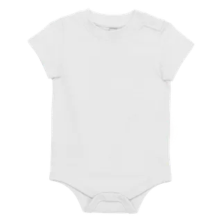 Kariban Babies' SHORT-SLEEVED bodysuit in White, voorkant
