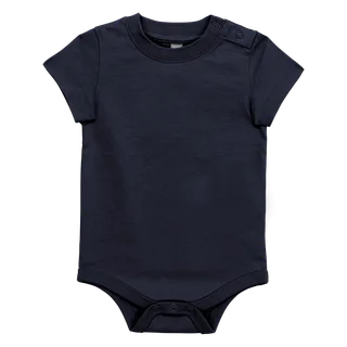 Kariban Babies' SHORT-SLEEVED bodysuit in Navy, voorkant