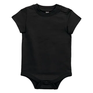 Kariban Babies' SHORT-SLEEVED bodysuit in Black, voorkant