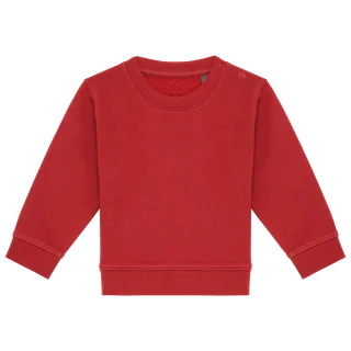 Kariban Babies eco-friendly fleece sweat-shirt in Terracotta Red, voorkant