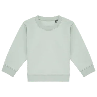 Kariban Babies eco-friendly fleece sweat-shirt in Sage, voorkant