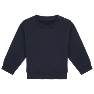 Kariban Babies eco-friendly fleece sweat-shirt in Navy, voorkant