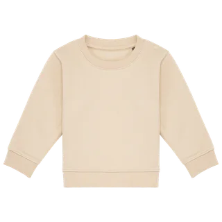 Kariban Babies eco-friendly fleece sweat-shirt in Light Sand, voorkant