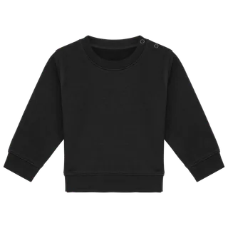 Kariban Babies eco-friendly fleece sweat-shirt in Black, voorkant