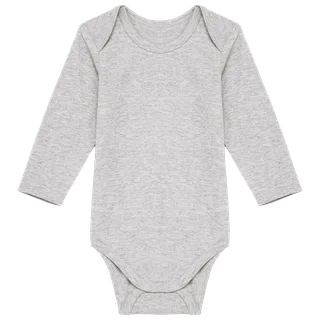 Kariban Baby body van biologisch katoen in Oxford Grey, voorkant