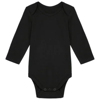 Kariban Baby body van biologisch katoen in Black, voorkant