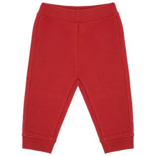 Kariban Ecologische fleece babybroek in Terracotta Red, voorkant