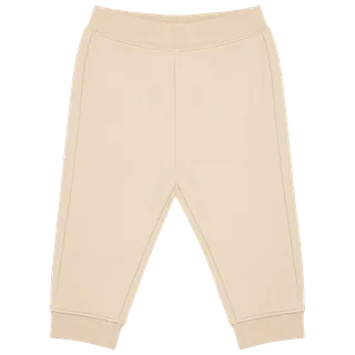 Kariban Ecologische fleece babybroek in Light Sand, voorkant