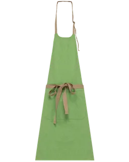 Kariban Ecologisch unisex schort in Meadow Green, voorkant