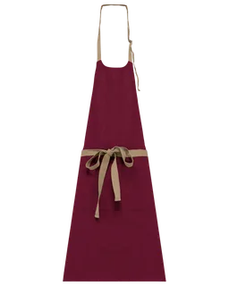 Kariban Ecologisch unisex schort in Rosewood, voorkant