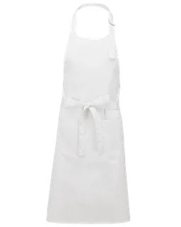 Kariban Polycotton apron high-temperature washable in White, voorkant