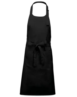 Kariban Polycotton apron high-temperature washable in Black, voorkant