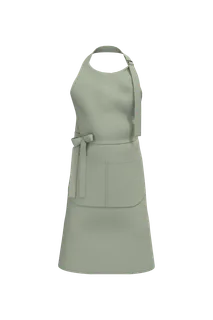 Kariban Schort met zak van biologisch katoen in Almond Green, voorkant