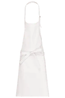 Kariban Cotton apron high-temperature washable in White, voorkant