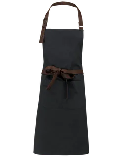 Kariban Vintage cotton apron in Vintage Charcoal, voorkant