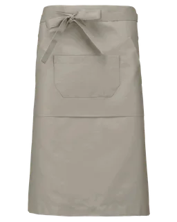 Kariban Polycotton long apron in Beige, voorkant
