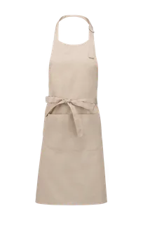 Kariban Cotton apron with pocket in Angora, voorkant