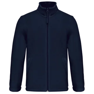 Kariban Microfleece met rits kind in Navy, voorkant