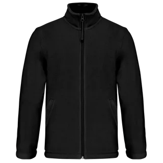 Kariban Microfleece met rits kind in Black, voorkant