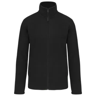 Kariban Microfleece met rits in Black, voorkant