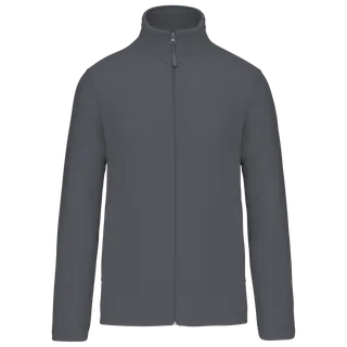 Kariban Microfleece met rits in Convoy Grey, voorkant