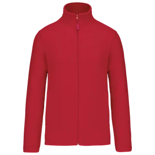 Kariban Microfleece met rits in Red, voorkant