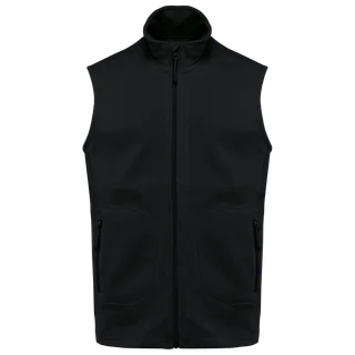 Kariban Ecologische uniseks bodywarmer van microfleece in Black, voorkant