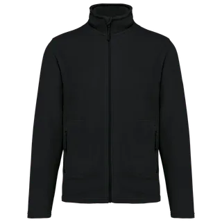 Kariban Unisex eco-friendly micro-polarfleece jacket in Black, voorkant