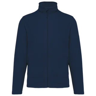 Kariban Unisex eco-friendly micro-polarfleece jacket in Navy, voorkant