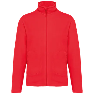 Kariban Unisex eco-friendly micro-polarfleece jacket in Red, voorkant