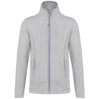 Kariban Microfleece met rits dames in Ash Heather, voorkant