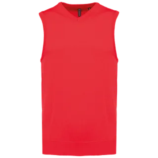 Kariban Heren spencer met v-hals in Red, voorkant