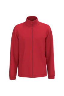 Kariban Unisex microfleece elasticated jacket in Red, voorkant