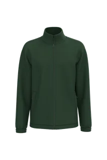 Kariban Unisex microfleece elasticated jacket in Forest Green, voorkant