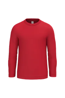 iDeal Basic Brand iDeal150 Kids' LSL t-shirt in Ideal Red, voorkant