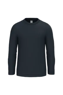 iDeal Basic Brand iDeal150 Kids' LSL t-shirt in Ideal Navy, voorkant