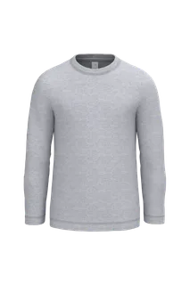 iDeal Basic Brand iDeal150 Kids' LSL t-shirt in Ideal Oxford Grey, voorkant