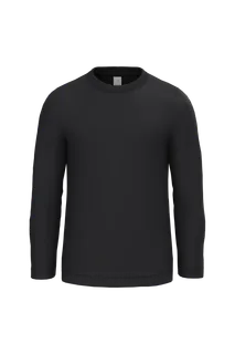 iDeal Basic Brand iDeal150 Kids' LSL t-shirt in Ideal Black, voorkant
