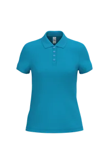 iDeal Basic Brand iDeal180 dames piquépolo in Ideal Atoll Blue, voorkant