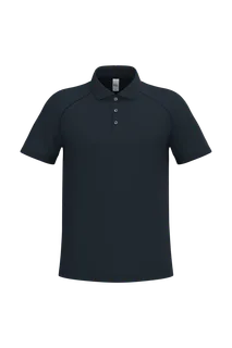 iDeal Basic Brand Men's basic polyester polo shirt in Ideal Navy, voorkant